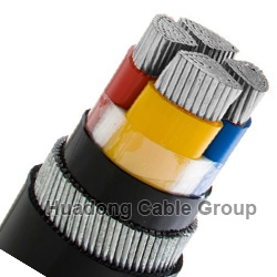 1KV 4 Core 50mm2, 70mm2, 95mm2 Aluminum XLPE SWA Cable